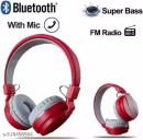 ClipNgo SH-12 Bluetooth headphone with SD Card Slot/with Calling Controls Bluetooth Headset with Mic Bluetooth (Red, In the Ear)